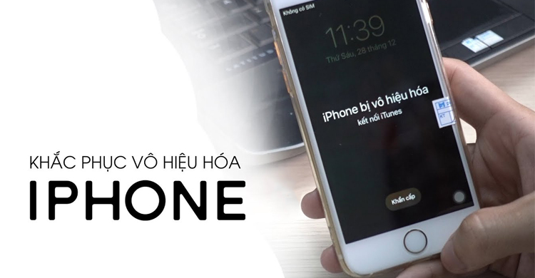 Khắc phục Iphone bị vô hiệu hóa bằng itunes